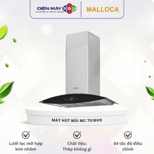 Máy hút khói khử mùi Malloca MC 7018HS