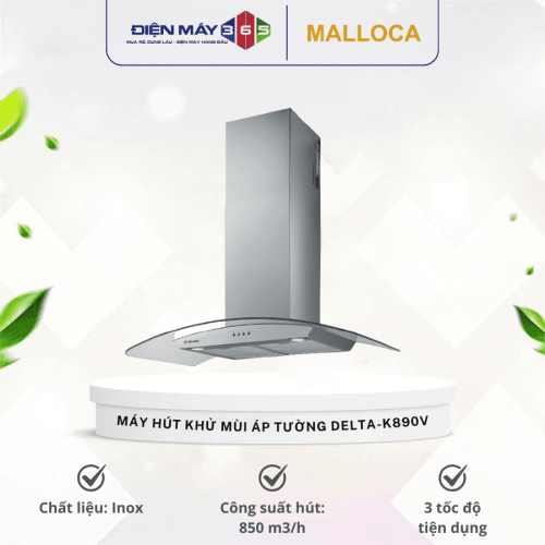 Máy hút khử mùi áp tường MALLOCA DELTA-K890V