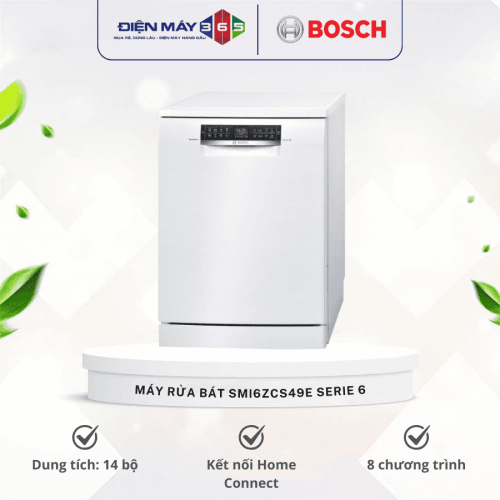 Máy rửa bát Bosch SMS68TW06E serie 6
