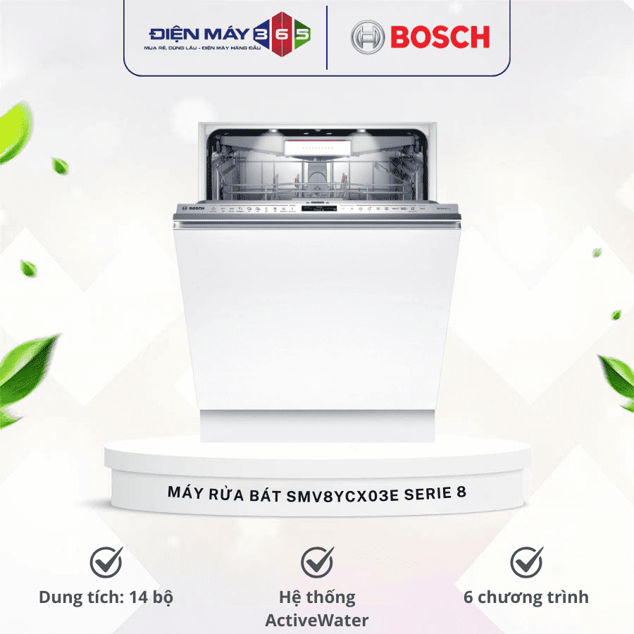 Máy rửa bát Bosch SMV8YCX03E Serie 8 3 Máy rửa bát Bosch SMV8YCX03E Serie 8