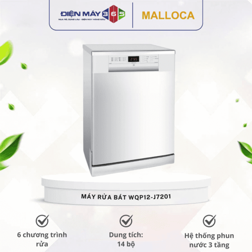 Máy rửa bát Malloca WQP12-J7201