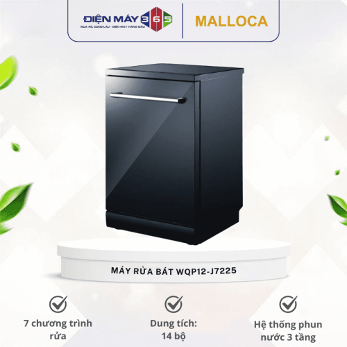 Máy rửa bát Malloca WQP12-J7225