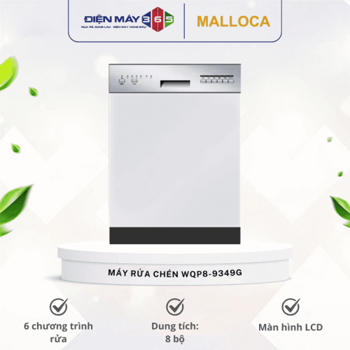 Máy rửa chén Malloca WQP8-9349G