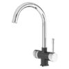 Vòi rửa bát ba đường nước Konox Trim-Water Black 1 voi rua bat konox trim water black