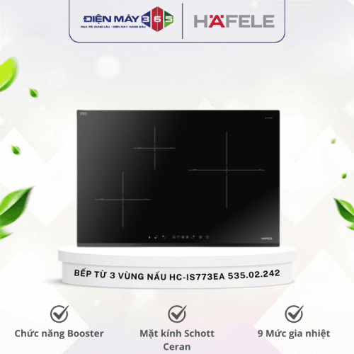 Bếp từ Hafele 3 vùng nấu HC-IS773EA 535.02.242