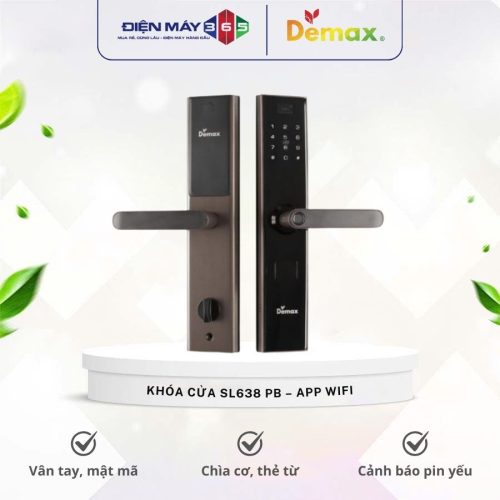Khóa cửa điện tử Demax SL638 PB - APP WIFI