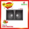 COMBO 10: Chậu rửa bát Bosch Blanco LEXA 8 Rock Grey + Vòi rửa bát Bosch Blanco FONTAS II Chrome 523128 2 LEXA 8 ROCK GREY 1