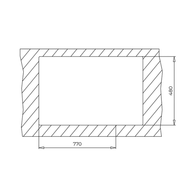 Chậu đá Teka FORSQUARE 72.40 TG 115230001 4 Kích thước lắp đặt chậu đá Teka FORSQUARE 72.40 TG 115230001