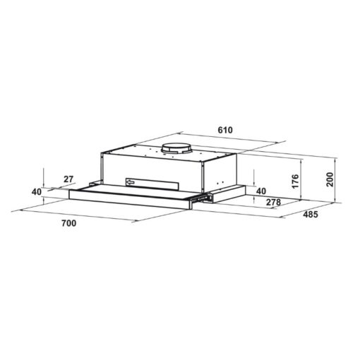 Máy hút mùi âm tủ Hafele HH-TT70A 533.86.817 9 Kích thước máy hút mùi âm tủ Hafele HH-TT70A 533.86.817