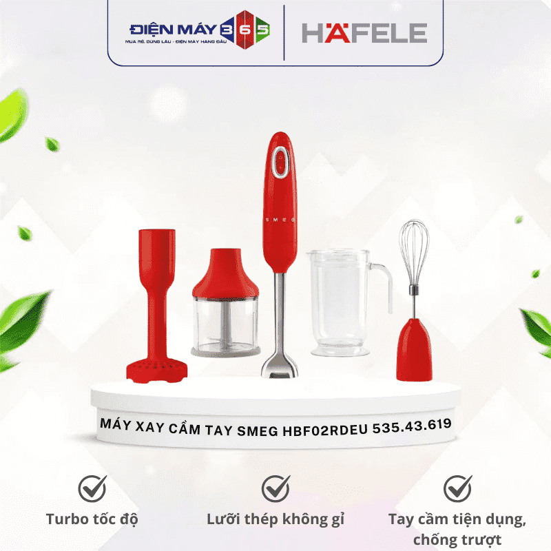 Máy xay cầm tay Hafele Smeg HBF02RDEU 535.43.619 màu đỏ 3 Máy xay cầm tay Hafele Smeg HBF02RDEU 535.43.619 màu đỏ