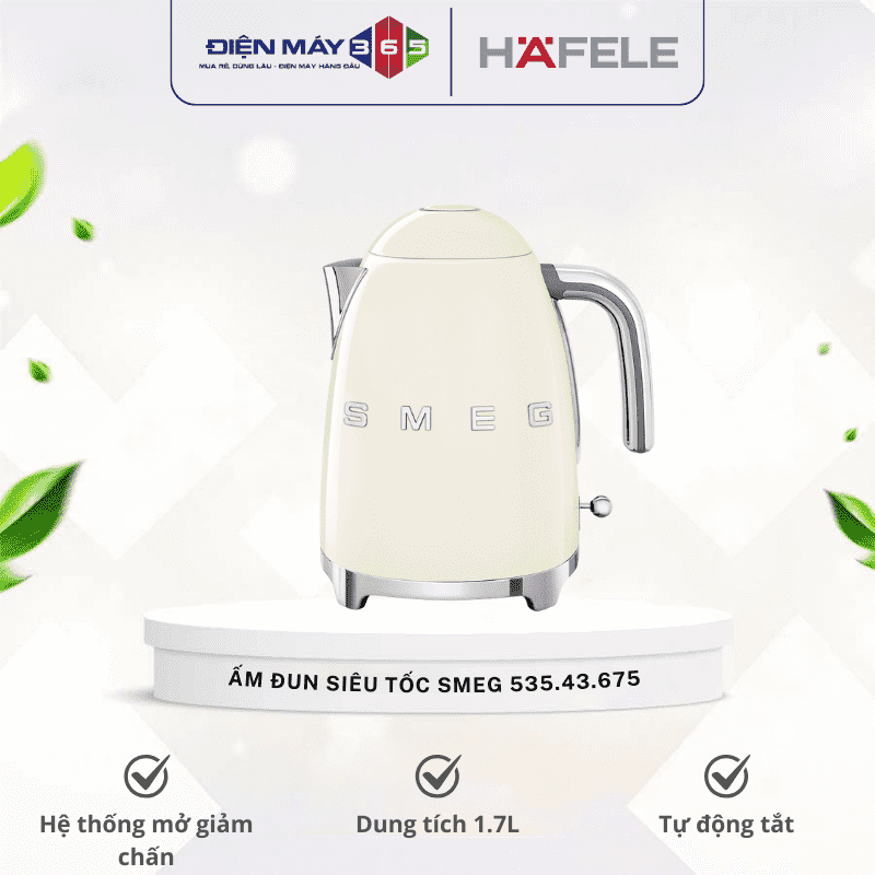 Ấm đun nước Hafele Smeg KLF03CREU 535.43.675 màu kem 3 Ấm đun nước Hafele Smeg KLF03CREU 535.43.675 màu kem