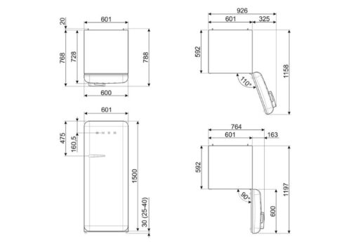Tủ lạnh Hafele Smeg FAB28RPB5 535.14.618 màu xanh nhạt 9 hafele smeg fab28rpb5 535 14 618 mau xanh nhat 3