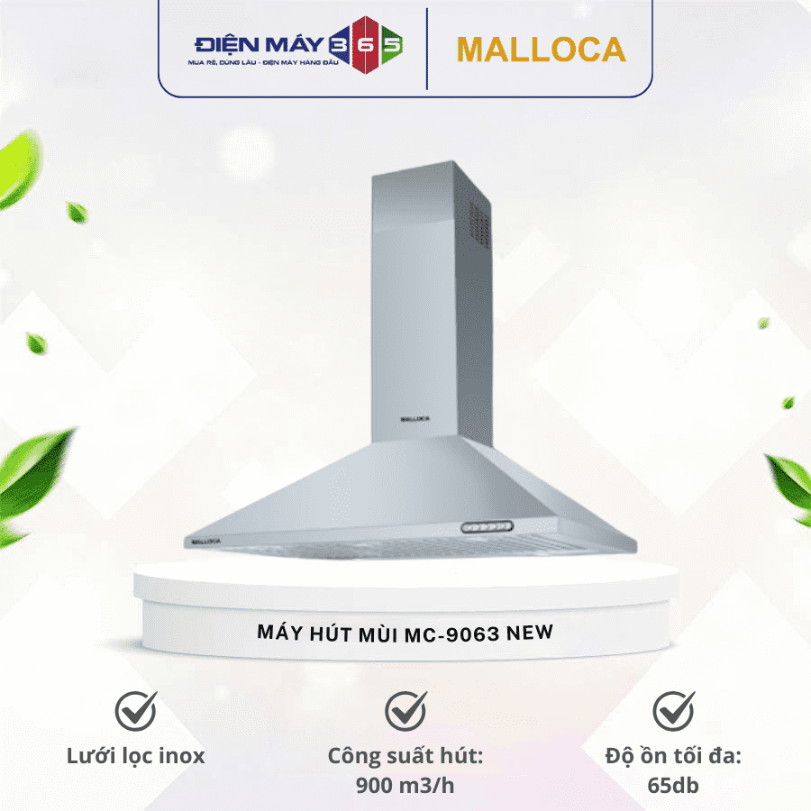Máy hút mùi Malloca MC 9063 New 3 Máy hút mùi Malloca MC 9063 New