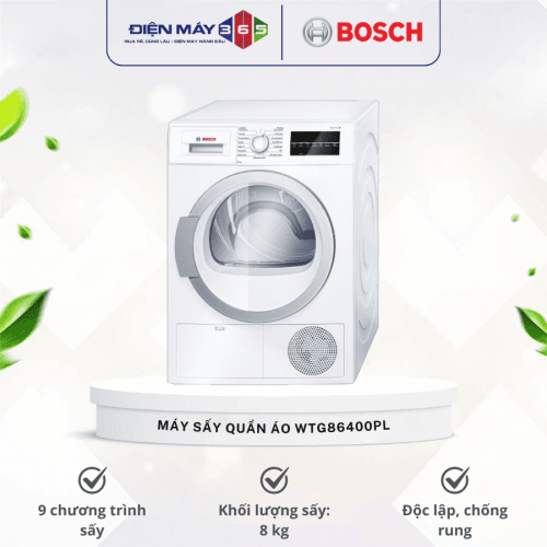 Máy sấy quần áo Bosch WTG86400PL