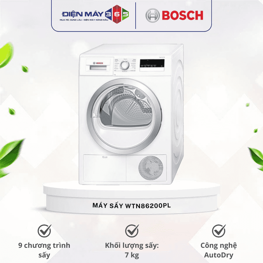 Máy sấy quần áo Bosch WTN86200PL 3 Máy sấy quần áo Bosch WTN86200PL