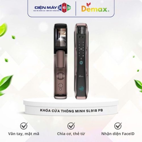 Khóa cửa thông minh nhận diện khuôn mặt FACE ID-3D Demax SL918 PB