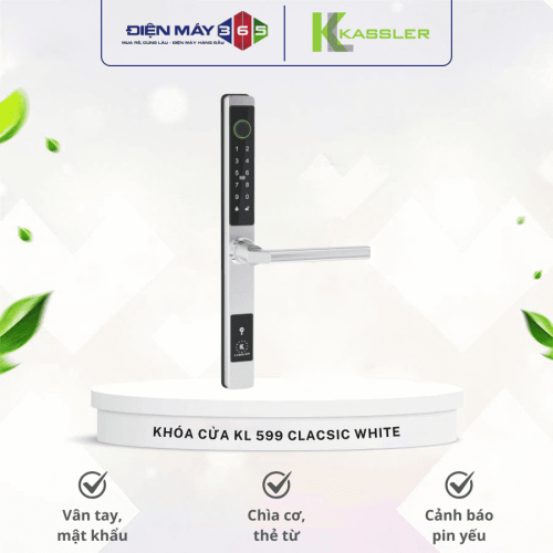 Khóa Cửa Nhôm Kassler KL 599 CLACSIC WHITE (Màu Trắng)