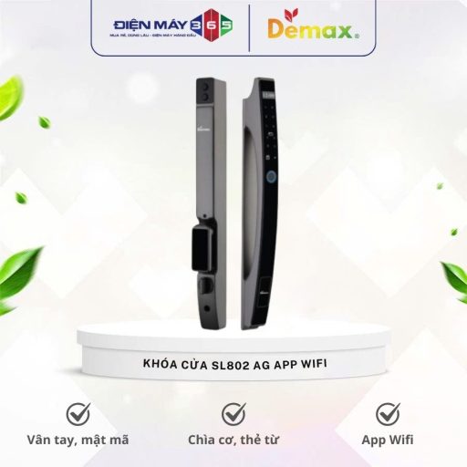 Khóa cửa điện tử chống nước Demax SL802 AG App Wifi 8 Khoa cua dien tu chong nuoc Demax SL802 AG App Wifi 1