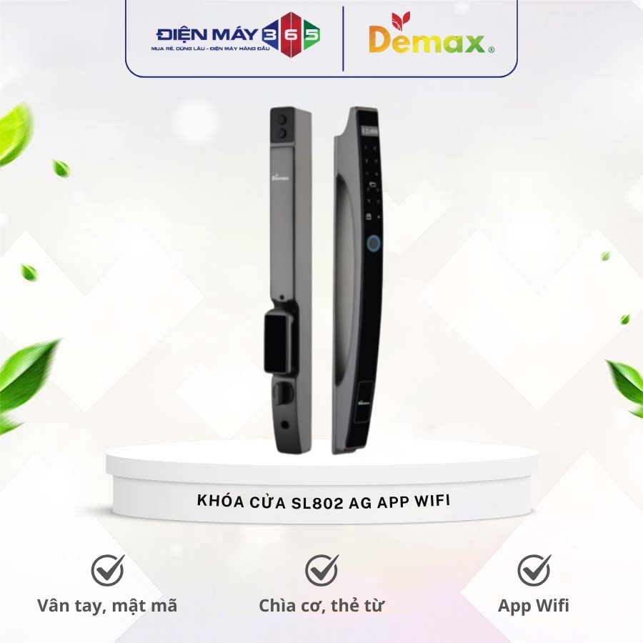 Khóa cửa điện tử chống nước Demax SL802 AG App Wifi 3 Khóa cửa điện tử chống nước Demax SL802 AG App Wifi