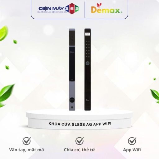 Khóa cửa điện tử chống nước Demax SL808 AG App Wifi 8 Khoa cua dien tu chong nuoc Demax SL808 AG App Wifi 1