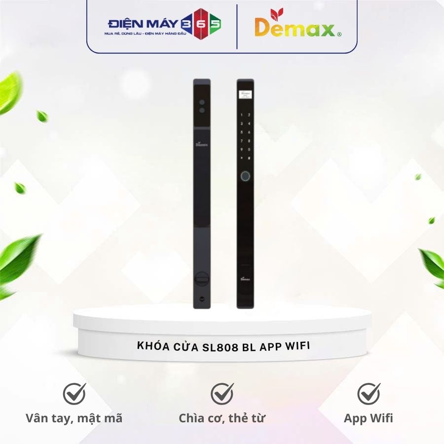 Khóa cửa điện tử chống nước Demax SL808 BL App Wifi 3 Khóa cửa điện tử chống nước Demax SL808 BL App Wifi