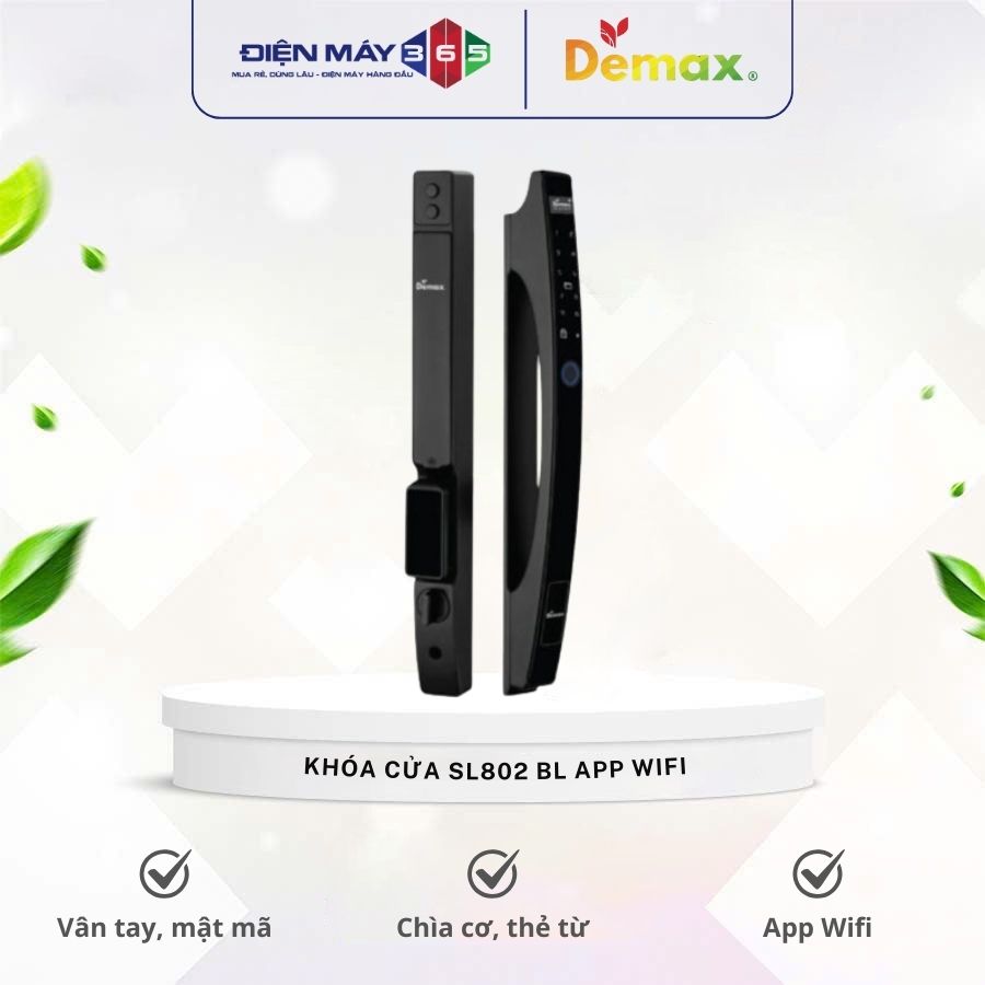 Khóa cửa điện tử chống nước Demax SL802 BL App Wifi 3 Khóa cửa điện tử chống nước Demax SL802 BL App Wifi