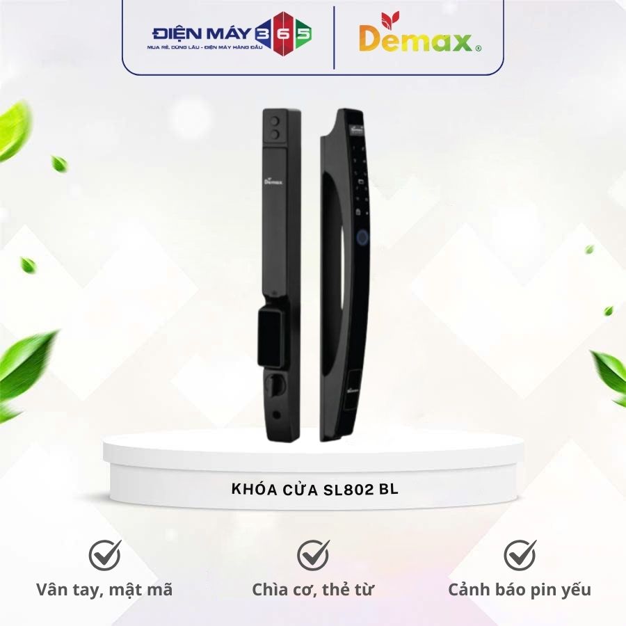 Khóa cửa điện tử chống nước Demax SL802 BL 3 Khóa cửa điện tử chống nước Demax SL802 BL