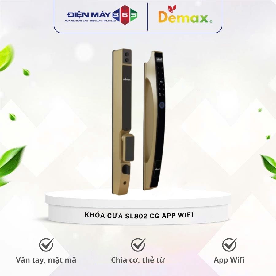 Khóa cửa điện tử chống nước Demax SL802 CG App Wifi 3 Khóa cửa điện tử chống nước Demax SL802 CG App Wifi