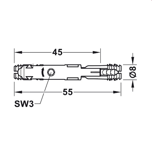 Phụ Kiện Kết Nối Ixconnect SC 8/60 Hafele 262.11.117 3 Phụ Kiện Kết Nối Ixconnect SC 8/60 Hafele 262.11.117