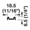 Ray đôi dẫn trượt dưới Hafele 415.11.605 1 Ray đôi dẫn trượt dưới Hafele 415.11.605