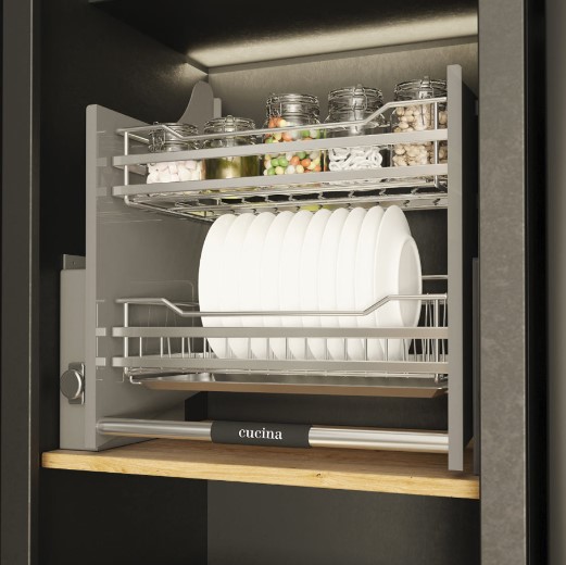 Bộ rổ bát đĩa di động Hafele Lento 504.76.407 800mm 3 Bộ rổ bát đĩa di động Hafele Lento 504.76.407 800mm