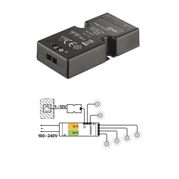 Bộ điều chỉnh sáng tối Hafele 833.89.144 3 Bộ điều chỉnh sáng tối Hafele 833.89.144