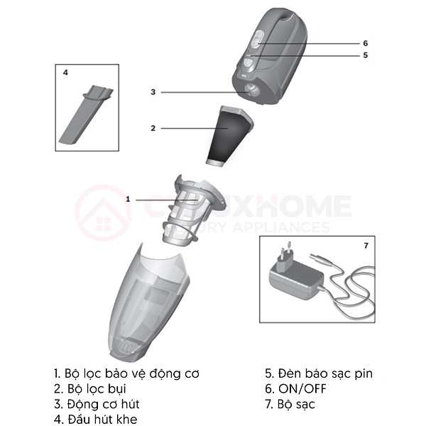 Máy hút bụi cầm tay Bosch BHN14090 4 Máy hút bụi cầm tay Bosch BHN14090 - Ảnh 2