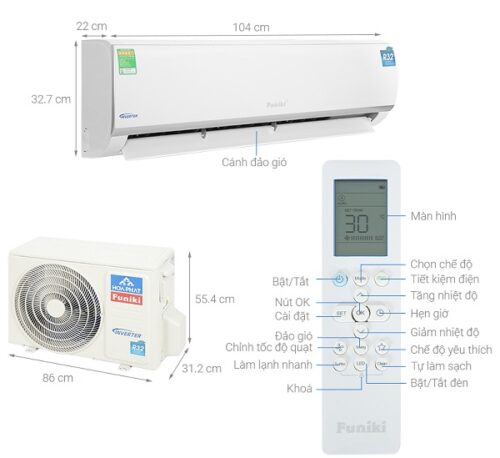 Điều Hòa 1 chiều Funiki HIC24TMU 15 thông số kỹ thuật của Điều Hòa 1 chiều Funiki HIC24TMU