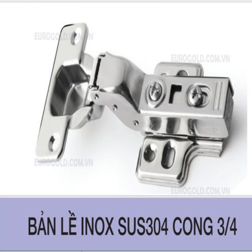 Bản lề inox SUS304 cong 3/4 Eurogold EWP103 3 Bản lề inox SUS304 cong 3/4 Eurogold EWP103