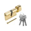 Ruột khóa 1 đầu chìa, 1 đầu vặn Hafele 916.96.664, 71mm Đồng thau 1 Ruột khóa 1 đầu chìa, 1 đầu vặn Hafele 916.96.664, 71mm Đồng thau