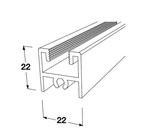 Phụ kiện cửa trượt đi Hafele 403.75.304 3 Phụ kiện cửa trượt đi Hafele 403.75.304
