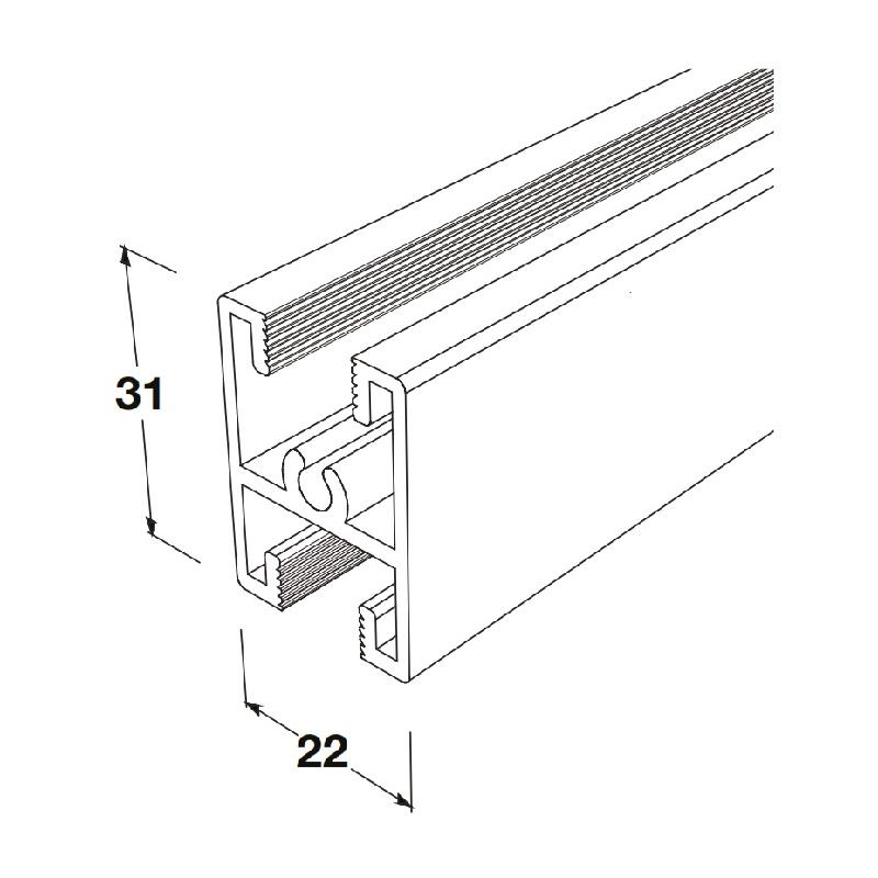 Phụ kiện cửa trượt Hafele 403.75.313 3 Phụ Kiện Cửa Trượt Hafele 403.75.313