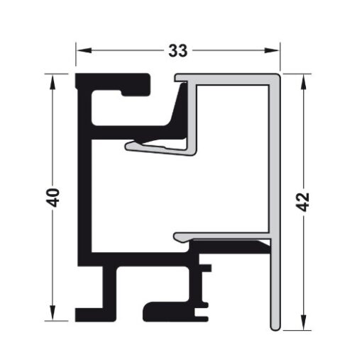 Thanh nhôm gắn tường 600mm Hafele 521.00.006 4 Thanh nhôm gắn tường 600mm Hafele 521.00.006