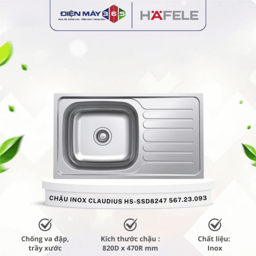 Chậu Rửa Chén Hafele HS19-SSD1R60 567.23.093 4 567 optimized.23.093