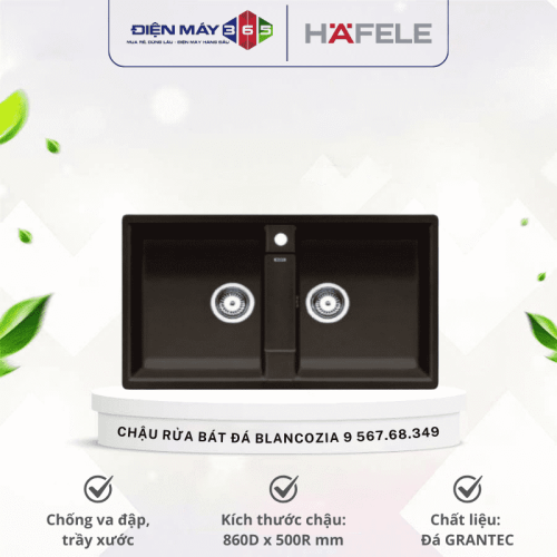 Chậu rửa bát đá Hafele Blancozia 9 567.68.349