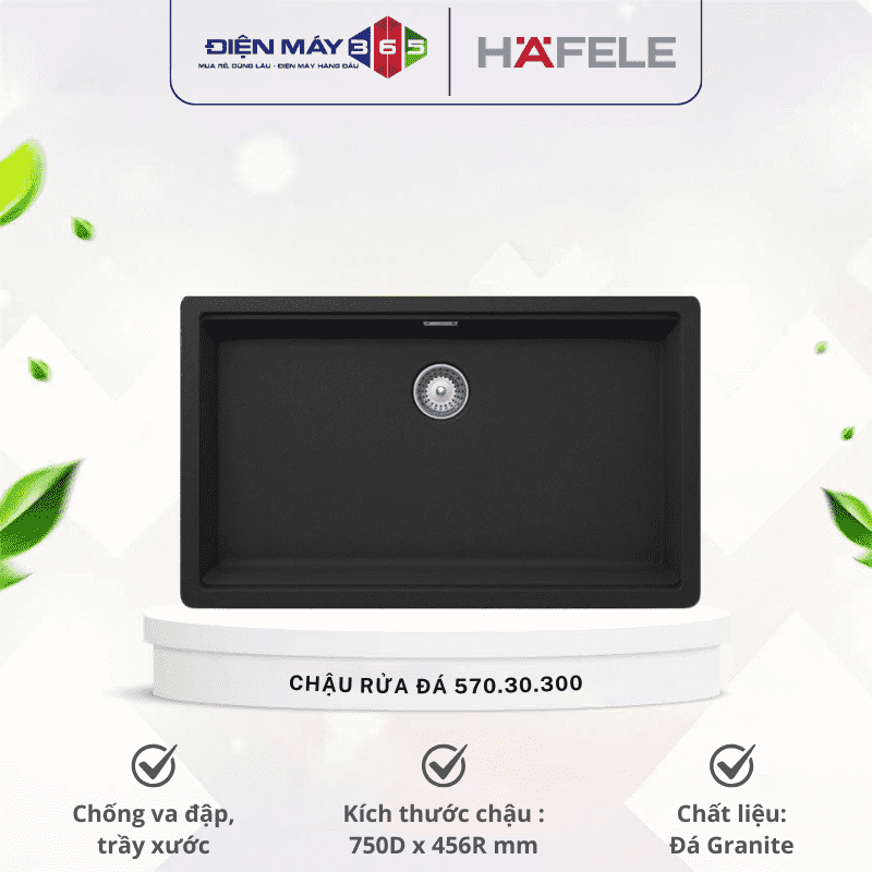 Chậu Rửa Đá Hafele HS20-GEN1S80 570.30.300 3 Chậu Rửa Đá Hafele HS20-GEN1S80 570.30.300