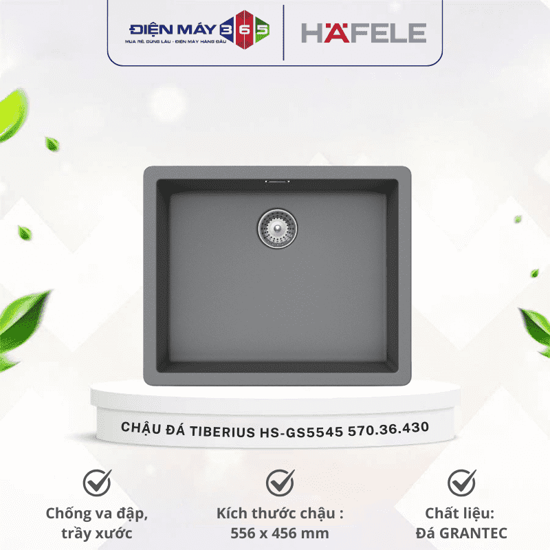 Chậu đá Hafele TIBERIUS HS-GS5545 570.36.430 3 Chậu đá Hafele TIBERIUS HS-GS5545 570.36.430