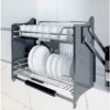 Giá bát nâng hạ 2 tầng nan Oval (Quả Trám) Inoxen EV9080 2 Giá bát nâng hạ 2 tầng nan Oval (Quả Trám) Inoxen EV9080