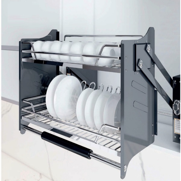 Giá bát nâng hạ 2 tầng nan Oval (Quả Trám) Inoxen EV9090 3 Giá bát nâng hạ 2 tầng nan Oval (Quả Trám) Inoxen EV9090