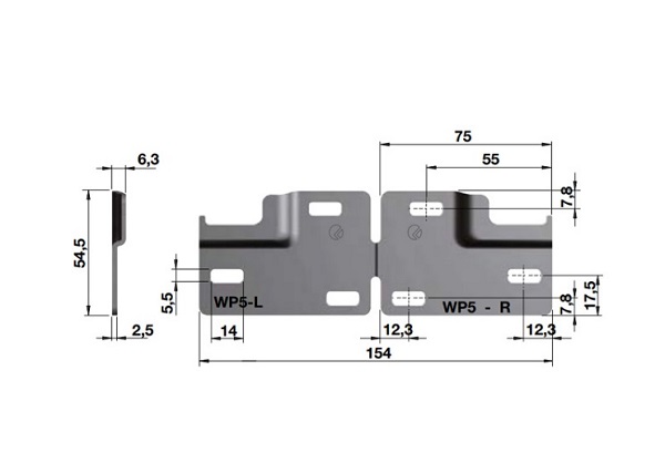 Bas gắn tường Hafele 290.41.994 4 Kích thước của Bas gắn tường Hafele 290.41.994