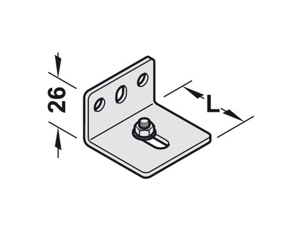 Bas treo tường cho ray cửa lùa Hafele 44mm 940.62.061 4 Kích thước của Bas treo tường cho ray cửa lùa Hafele 44mm 940.62.061