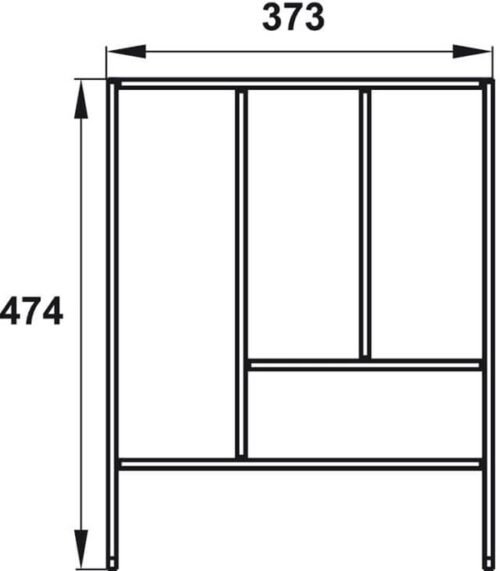 Bộ khay chia ngăn kéo Hafele 552.52.304 5 Kích thước của Bộ khay chia ngăn kéo Hafele 552.52.304