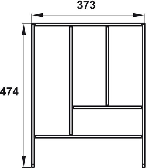 Bộ khay chia ngăn kéo Hafele 552.52.304 4 Kích thước của Bộ khay chia ngăn kéo Hafele 552.52.304