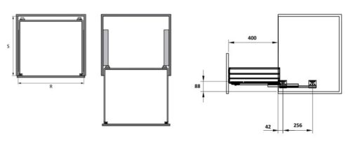 Bộ rổ bát đĩa Cappella Hafele 549.08.004 Inox 304 5 Kích thước của Bộ rổ bát đĩa Cappella Hafele 549.08.004 Inox 304